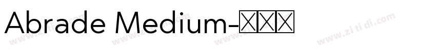 Abrade Medium字体转换